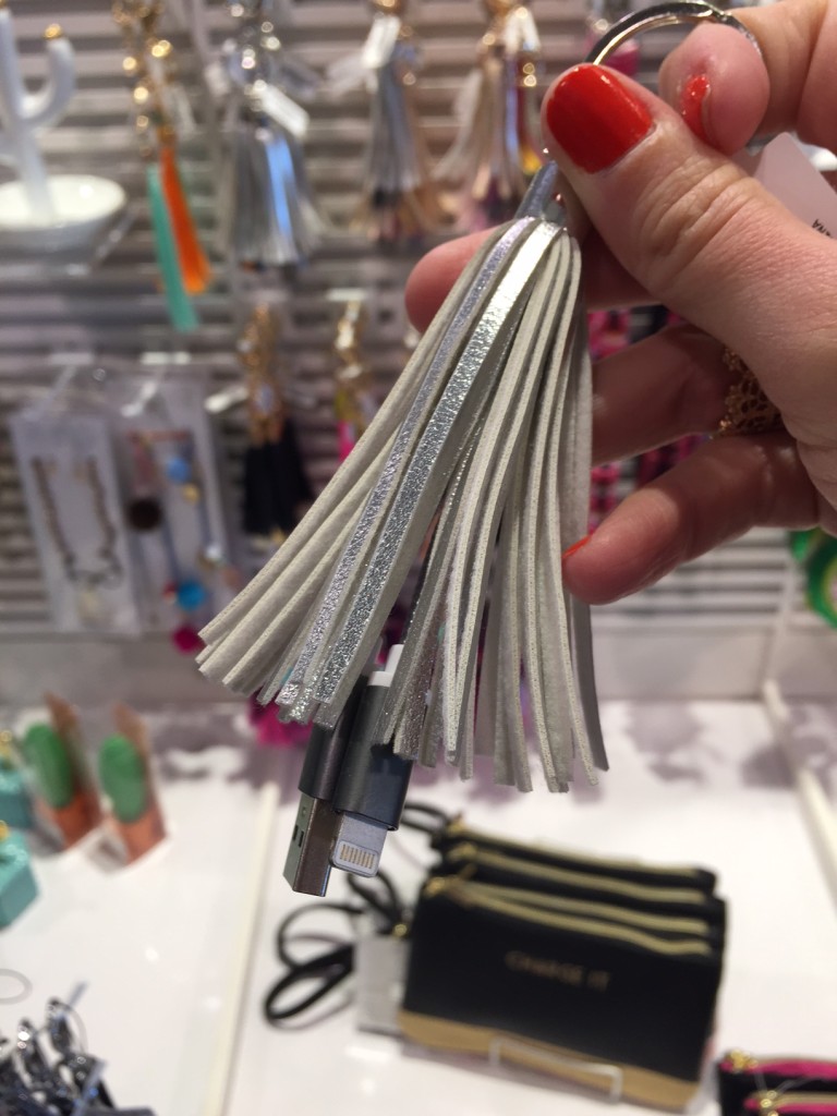 charming charlie, west town mall, charming charlie west town mall, stylish tech gear, fashionable tech, charger tassel, charger chord tassel, cute chargers, knoxville fashion, elizabeth ogle